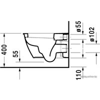 Унитаз подвесной Duravit Darling New (254509) (без сиденья)