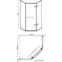 Душевой уголок Adema Safier-90 (прозрачное стекло)