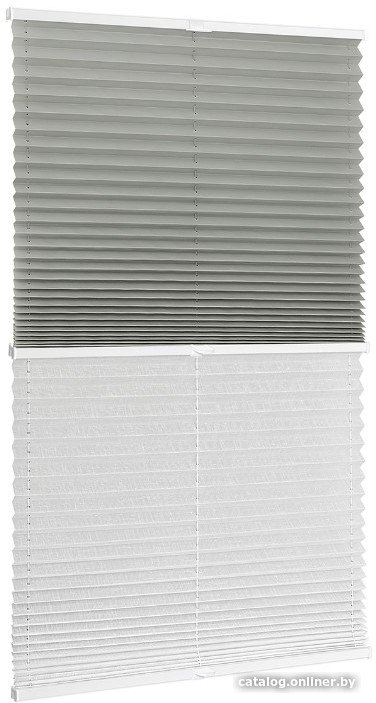Плиссе Delfa Basic Uni СПШ-3111/3504 Basic Transparent (34x160, серый/белый)