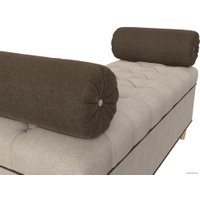 Банкетка Лига диванов Глория 113683 (рогожка бежевый/коричневый/коричневый)