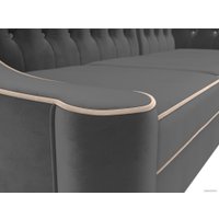 Угловой диван Лига диванов Бронкс правый 104572 (велюр, серый/бежевый)