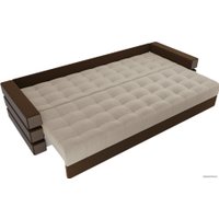 Диван Лига диванов Венеция 27963 (микровельвет, бежевый/коричневый)