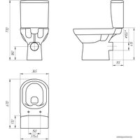 Унитаз напольный Cersanit City New Clean On KO-CIT011-3/5-COn-S-DL