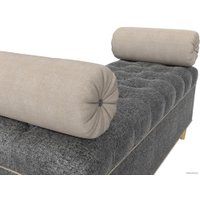 Банкетка Лига диванов Глория 113687 (рогожка серый/бежевый/бежевый)