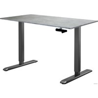 Стол для работы стоя ErgoSmart Manual Desk Spec. 1380x800x18 мм (бетон чикаго светло-серый/чер)