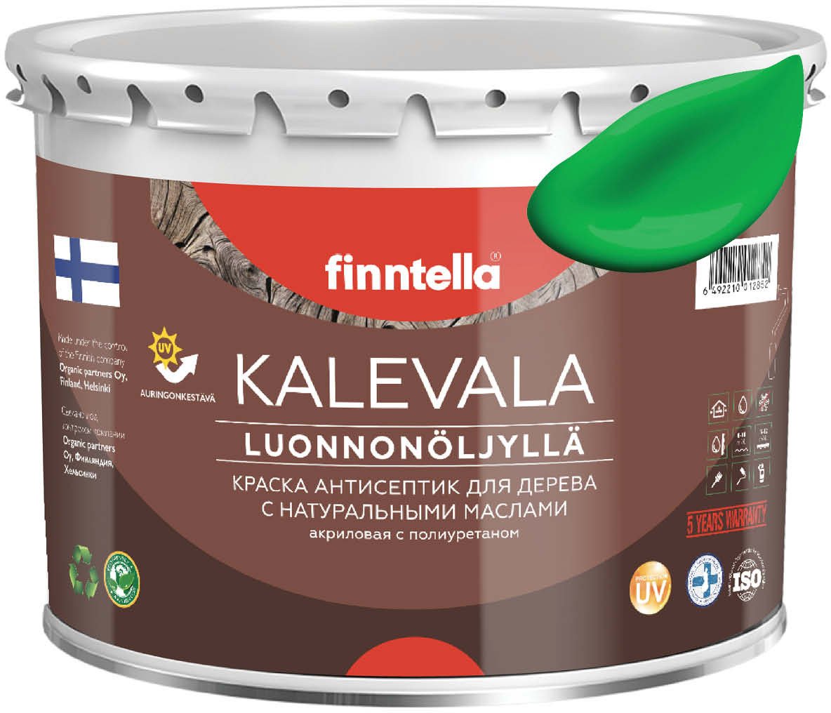 

Краска Finntella Kalevala Niitty F-13-1-3-FL131 2.7 л (зеленый)