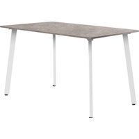 Кухонный стол Millwood Шанхай Л18 120x70х75 (бетон/металл белый)