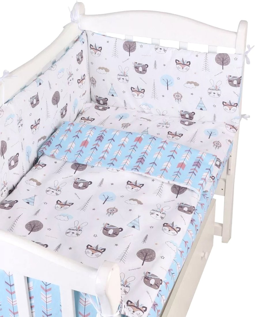 

Постельное белье Amarobaby Индейцы (4 подушки-бортика)