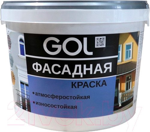 

Краска GOL Expert ВД-АК-1180 Фасадная акриловая 6.5 кг (белый матовый)