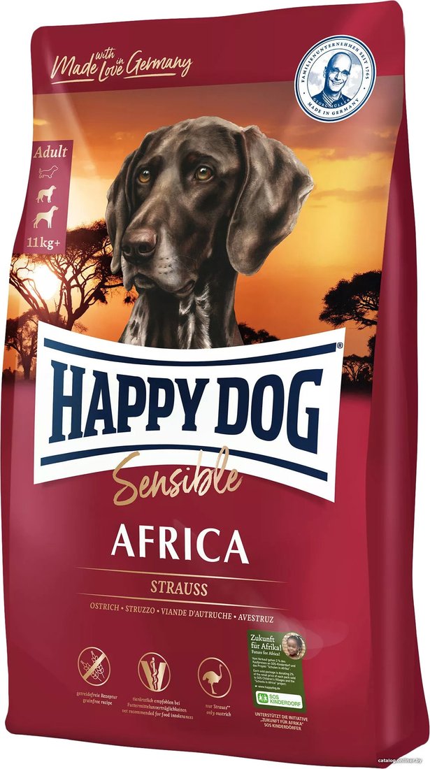 Сухой корм для собак Happy Dog Sensible Africa 4 кг