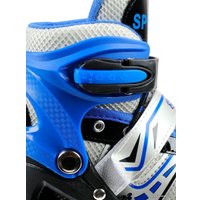 Роликовые коньки Игротрейд P01B-BS (р. 31-34, белый/синий/черный)