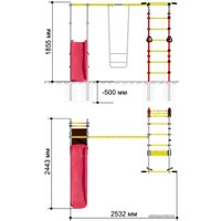 Игровой комплекс Romana Богатырь R.103.07.04+ 1.Д-26.00 (качели фанера)