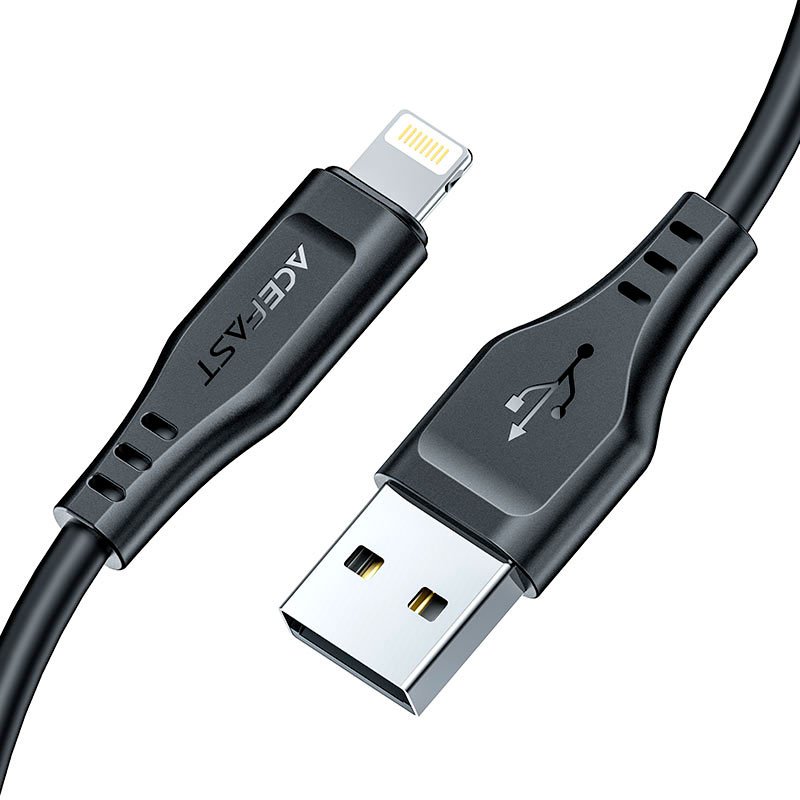 

Кабель AceFast C3-02 USB Type-A - Lightning (1.2 м, черный)