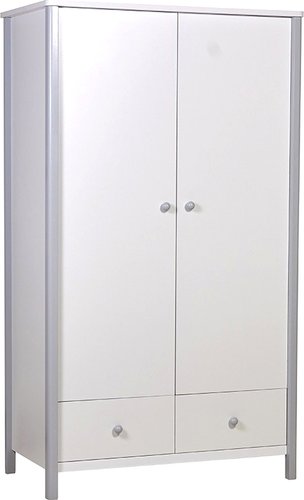 Шкаф распашной Polini Kids Simple двухсекционный с ящиками 0002770.55 (белый/серый)