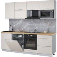 Готовая кухня Интерлиния Мила Лайт 2.3-ПМ2 (персидский жемчуг/персидский жемчуг/дуб бунратти) в Бресте