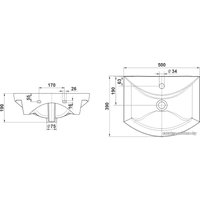 Умывальник Керамин Палермо 50