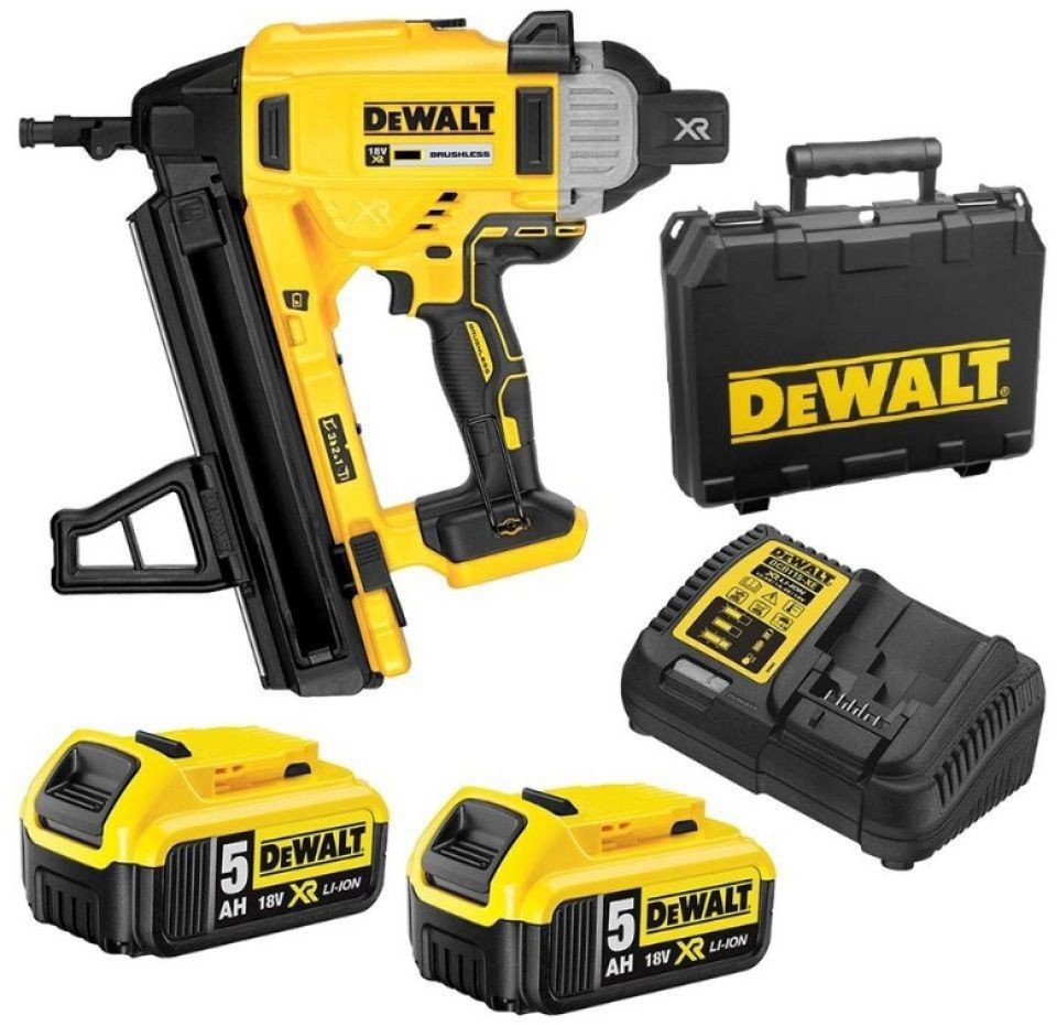 Гвоздезабиватель DeWalt DCN890P2 (с 2-мя АКБ, кейс)