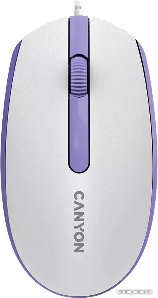 Мышь Canyon M-10 (белый/сиреневый)