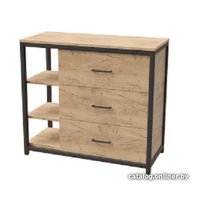 Комод Millwood Neo Loft К-1.1 СМ Л (дуб золотой Craft-металл черный)