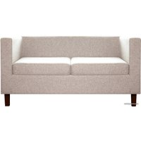 Софа Brioli Билли Д двухместный (рогожка, J1 кремовый/темные ножки)