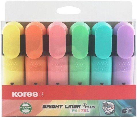 

Текстовыделитель Kores Bright Liner Pastel 36166 (6 шт)