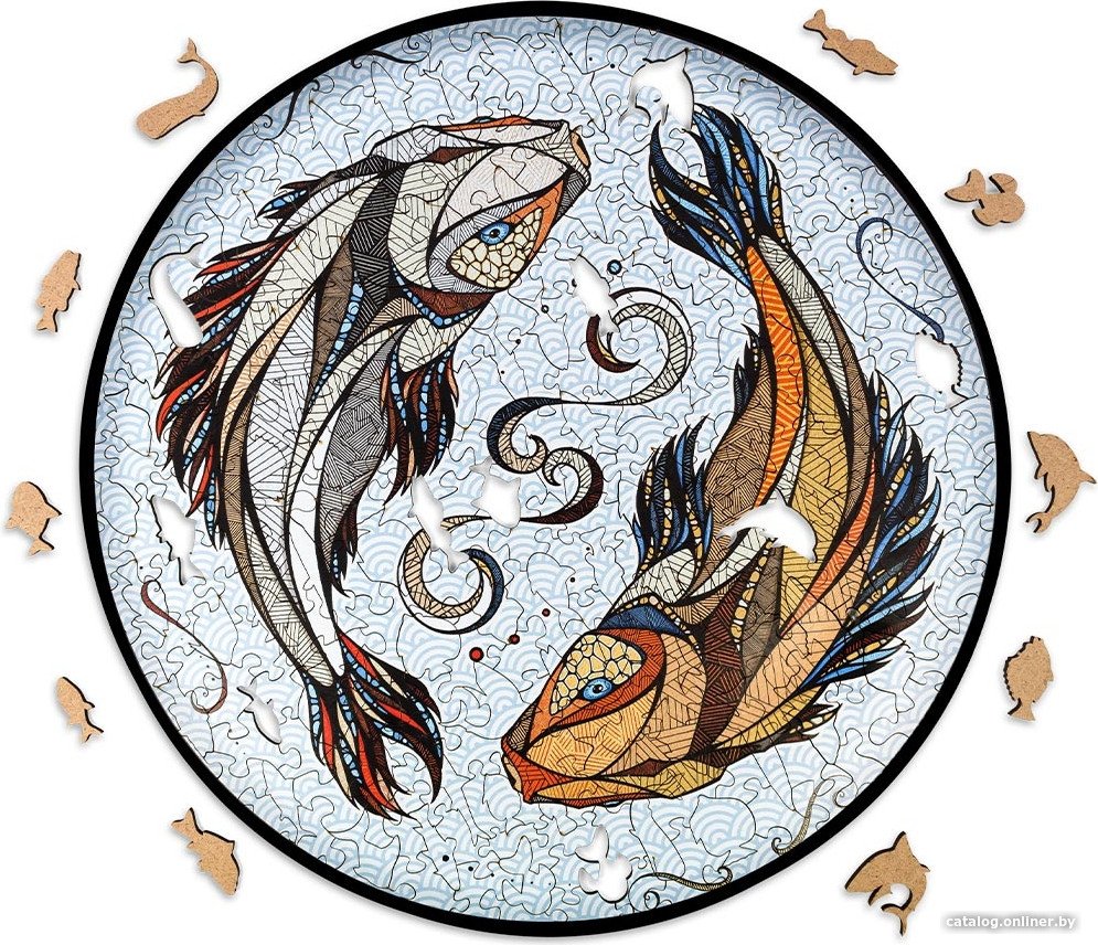 Сборная модель Eco-Wood-Art «КАРПЫ КОИ» L
