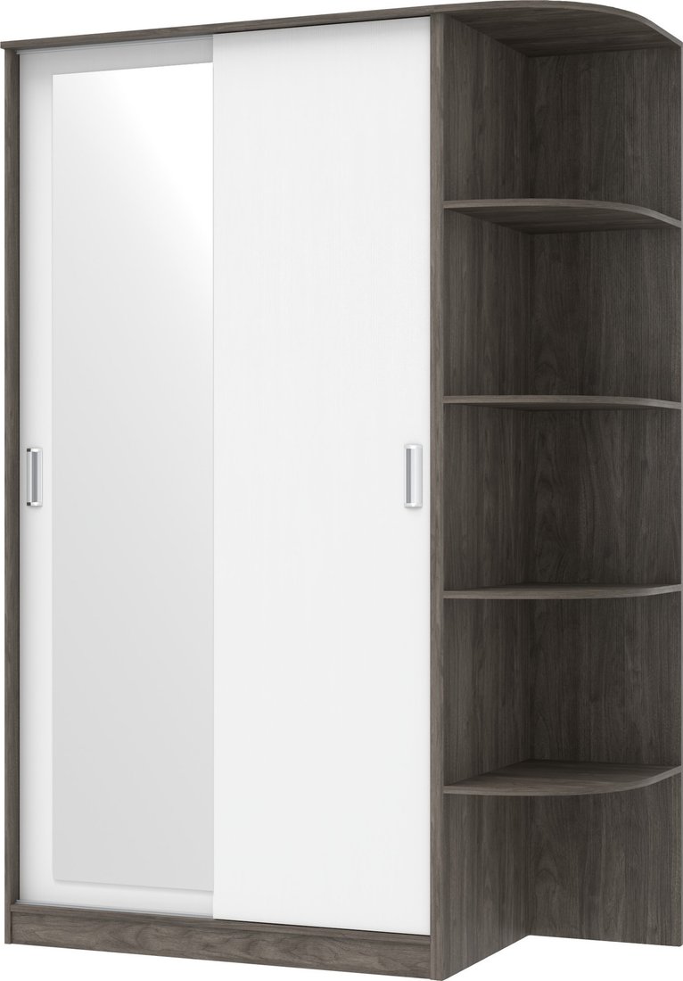 

Шкаф-купе Кортекс-мебель Лагуна ШК04-01 (орех элия/белый, правая консоль)