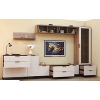 Полка MLK Тоскана (900) с гор.дв. (Дуб табачный/Бисквит)