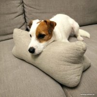 Ортопедическая подушка Like Yoga Валик льняной с гречневой лузгой 26-12 48x18x16