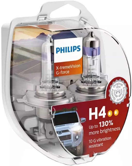 

Галогенная лампа Philips H4 X-tremeVision G-force 2шт
