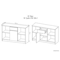 Тумба ДСВ Мори МТВ 1204.1 (графит)