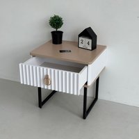 Тумба Shtabe Royal 5101 эко (макиато/черный/р.золото)