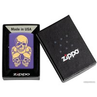 Зажигалка Zippo 48783 Skulls Design Purple Matte