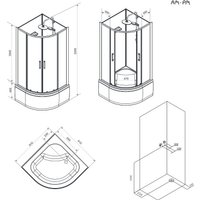 Душевая кабина AM.PM Above 90x90 W9XC-401A-9090MT (хром матовый/прозрачное стекло)