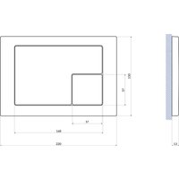 Унитаз подвесной Cersanit Brasko Slim 64824 + Aqua M 40 68177 с кнопкой Corner 64077 (кнопка белый)