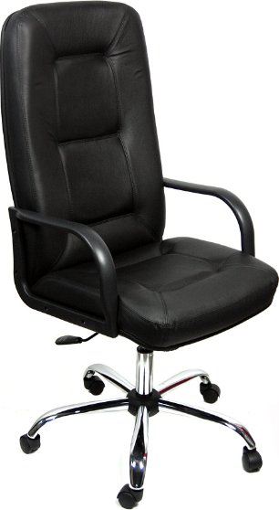 

Офисное кресло Деловая обстановка Пилот Стандарт кожа (черный/хром)