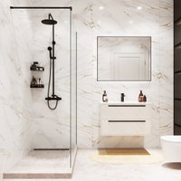 Душевая стенка Benetto BEN-602 BLC 80х200 в Солигорске