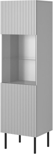 Шкаф-витрина Halmar Asensio W-1 (светло-серый/черный)