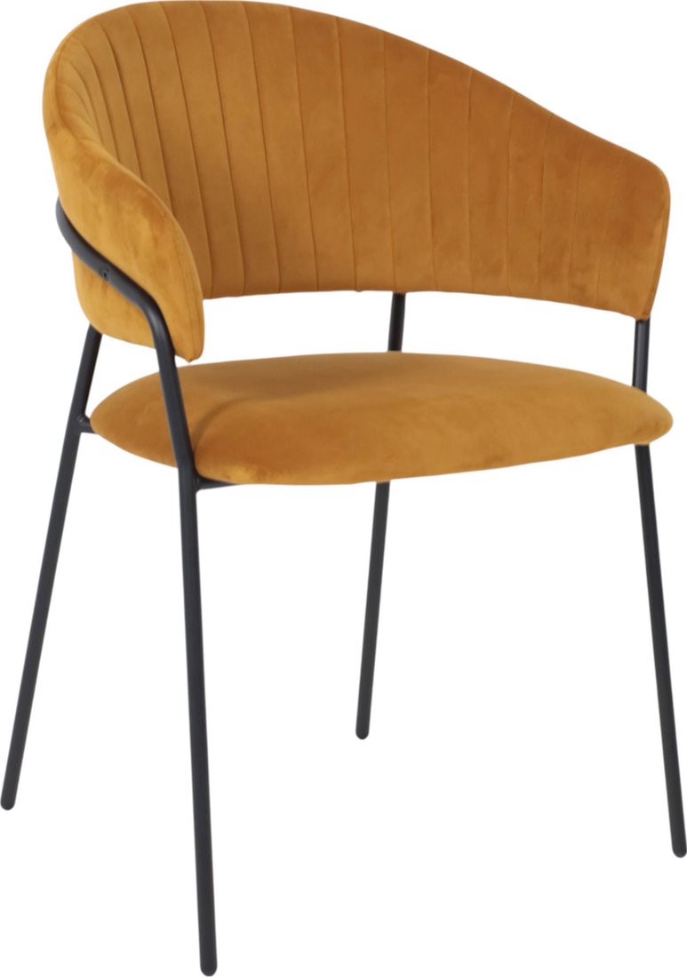 

Стул с подлокотниками Алвест AV 433 (карри бархат Confetti chai tea/черный)