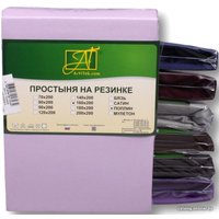 Простыня Альвитек Поплин однотонный на резинке 140x200x25 ПР-ПО-Р-140-ЛАВ (лавандовый)