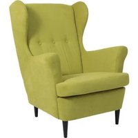 Интерьерное кресло Делком40 Prince (Green зеленый/черные опоры)