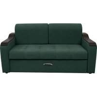 Диван Сириус Лидер-3 НПБ 185x110 (Eva 19 велюр темно-зеленый)