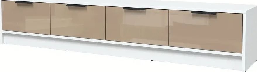 

Тумба Интерлиния ТВ Концепт КТ-ТВ4-35 Глосс (белый платинум/капучино глянец)