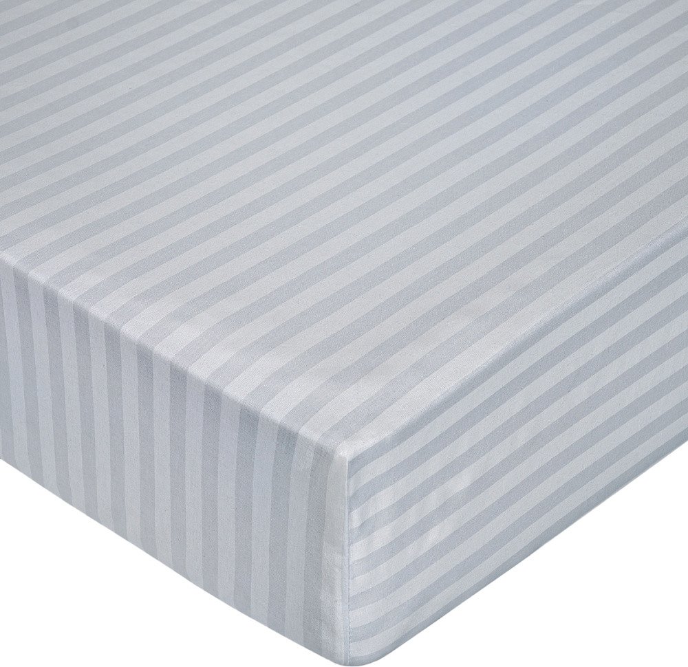 

Постельное белье Миланика Темно-серая на резинке 140x200 (поплин-страйп)