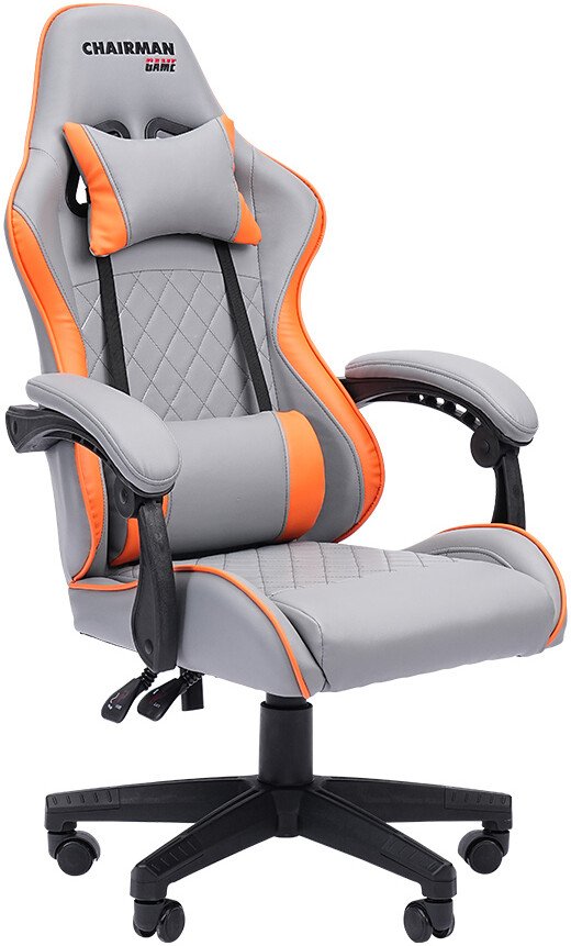 

Игровое (геймерское) кресло CHAIRMAN CH28 (экокожа, серый/оранжевый)