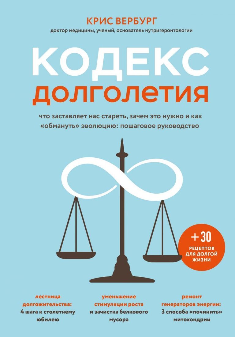 

Книга издательства Эксмо. Кодекс долголетия. Что заставляет нас стареть, зачем это нужно и как "обмануть" эволюцию: пошаговое руководство