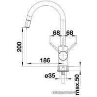 Смеситель Blanco Mida-S Silgranit (черный)