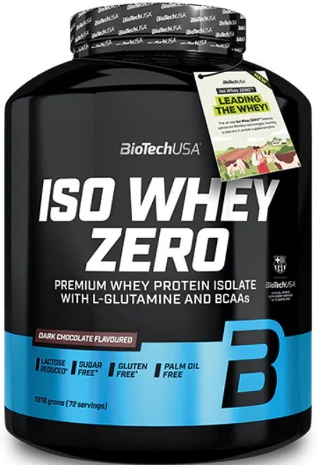 Протеин сывороточный (изолят) BioTech USA Iso Whey Zero (темный шоколад, 1816г)