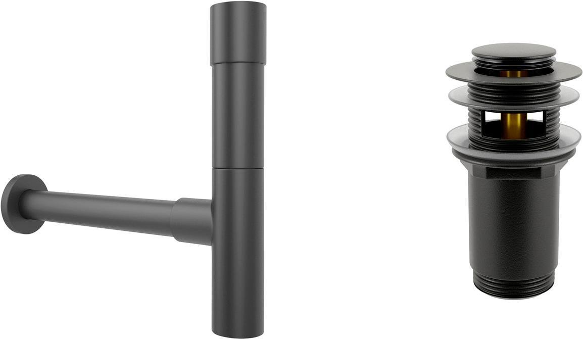 

Сифон Wellsee Drainage System 182115001 (сифон, донный клапан, матовый черный)