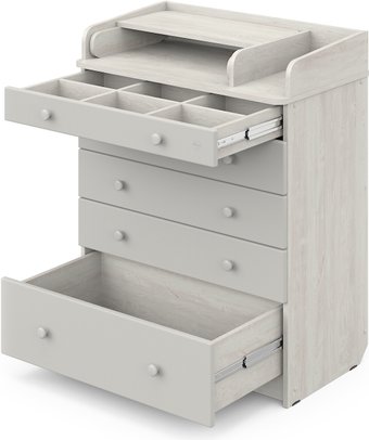 Атон Мебель Maks ЛДСП 800/5 с органайзером (сосна касцина/серый шелк)